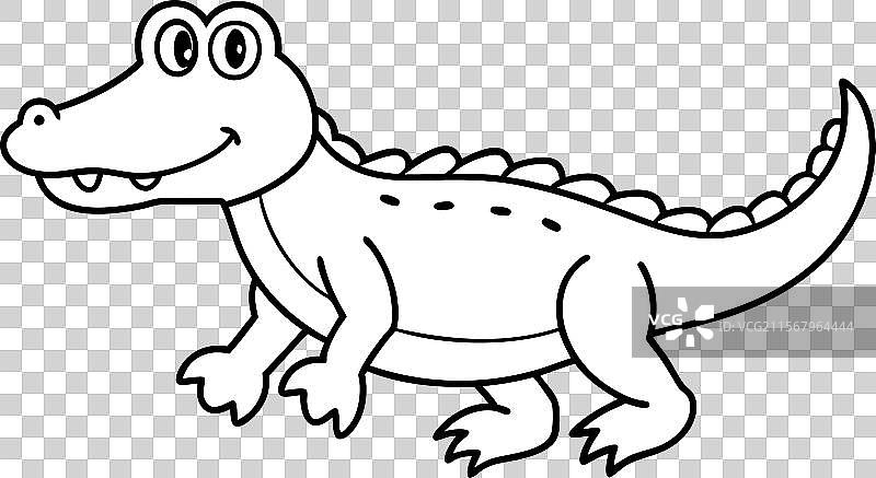 侏儒鳄鱼行走图标图片素材