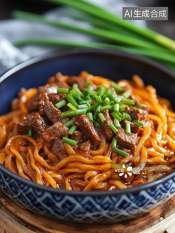 【AI数字艺术】牛肉面配葱花图片素材