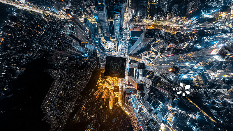 城市夜景俯瞰图片素材