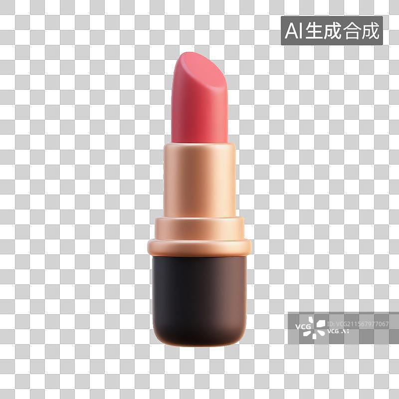 【AI数字艺术】卡通风格口红3D插图图片素材