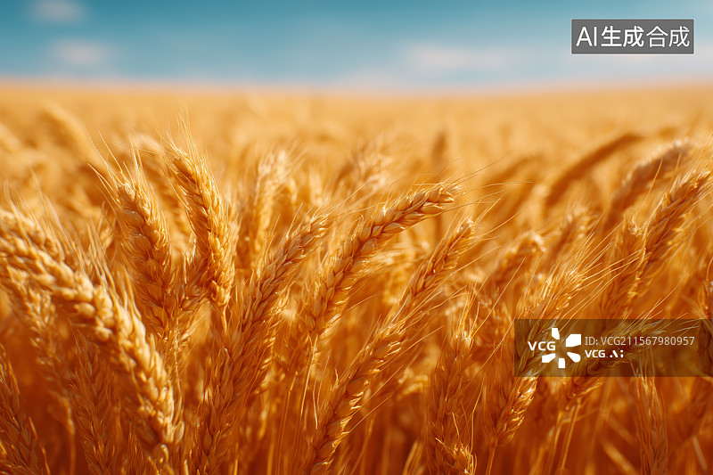 【AI数字艺术】金黄的麦田图片素材
