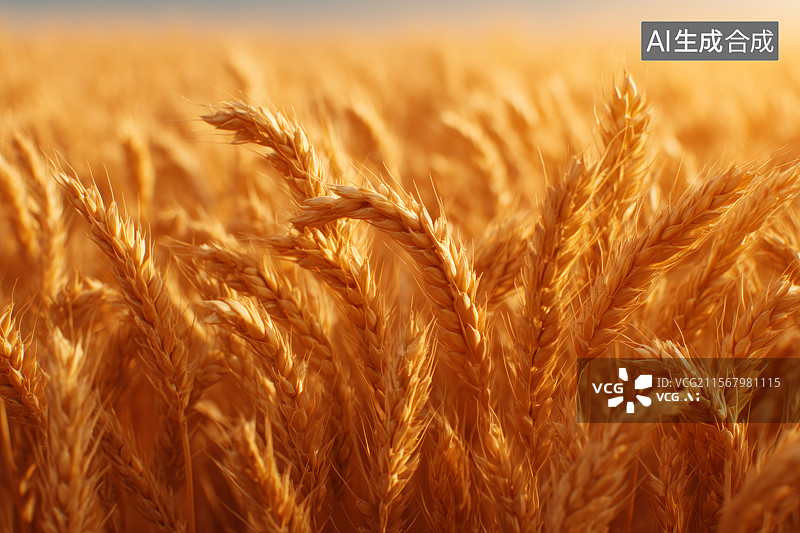 【AI数字艺术】金黄的麦田图片素材