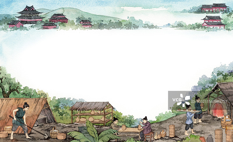 陶者插画图片素材