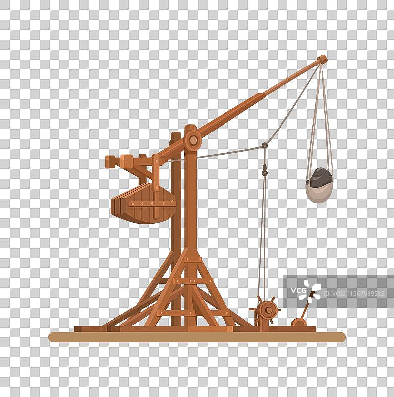 投石机 中世纪战争武器图片素材