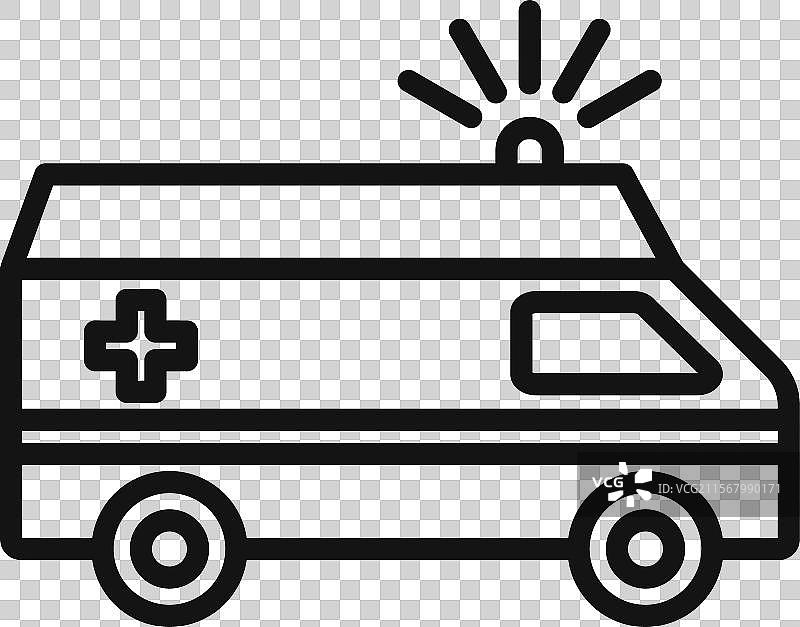 医疗急救救护车图标用于医疗保健图片素材