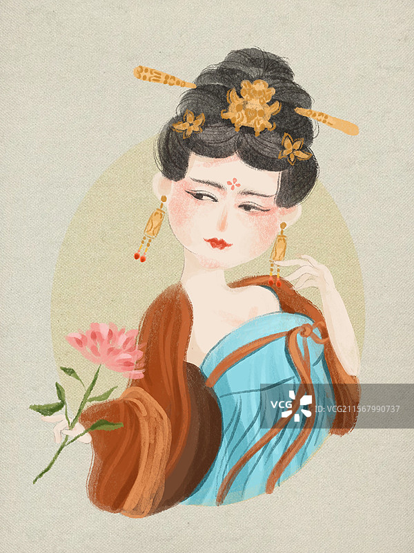 国风女孩图片素材