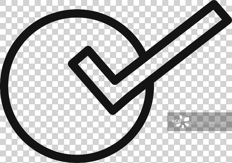 勾选标志图标，适合用于批准和确认图片素材