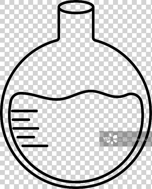 化学试管图标，化学实验室烧瓶轮廓图片素材