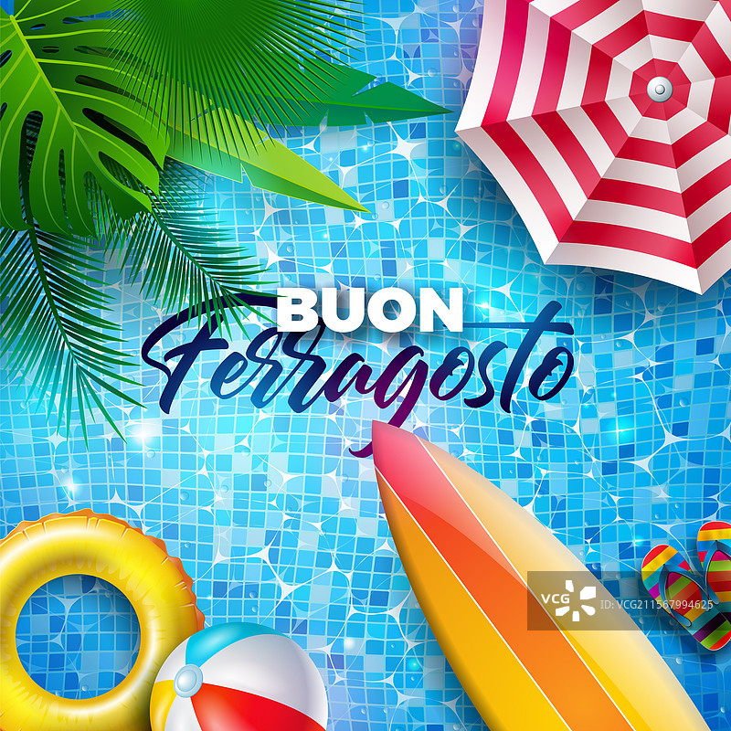 意大利夏季节日设计的“好法拉戈斯托”图片素材