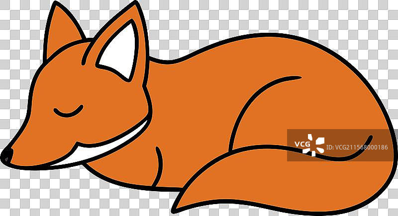 埃塞俄比亚狼睡觉图标图片素材