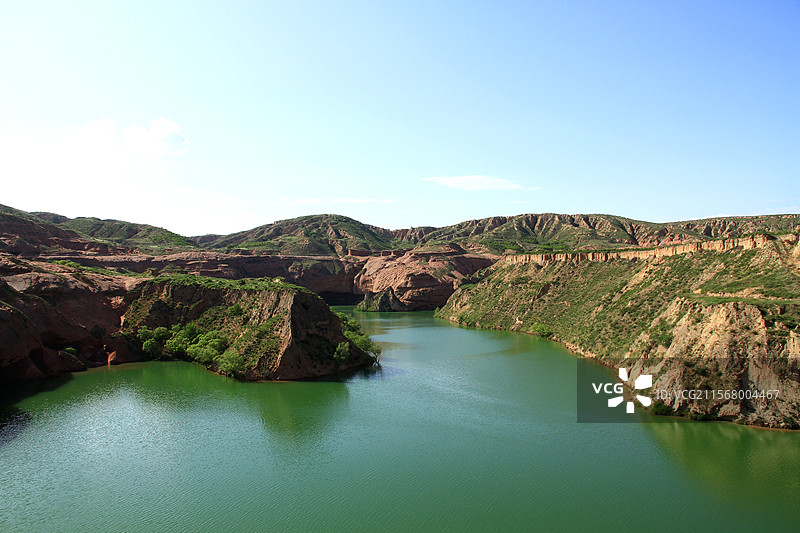 陕西榆林高原平湖图片素材