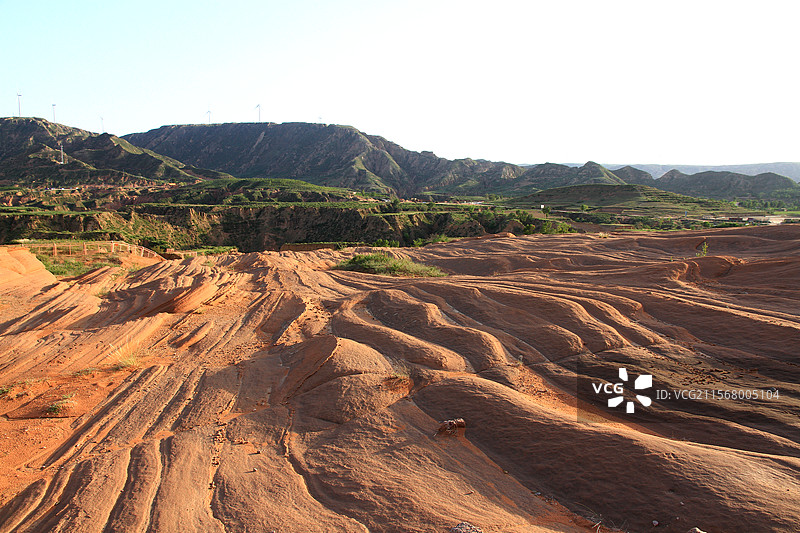 波浪式的地貌图片素材