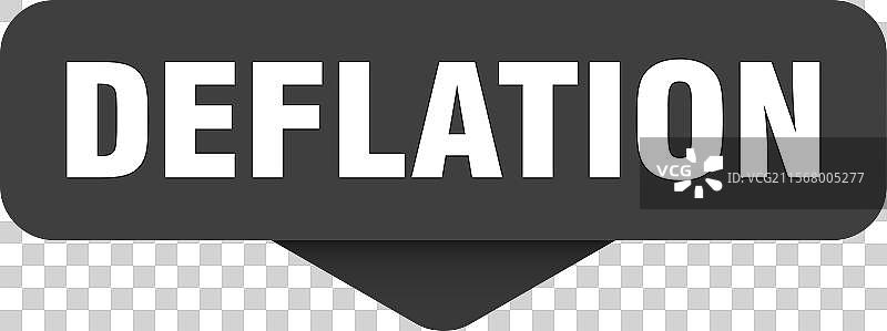 通货紧缩贴纸透明背景上的通货紧缩标志图片素材