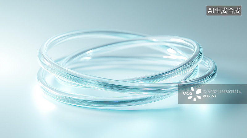 【AI数字艺术】冷调极简能量环图片素材