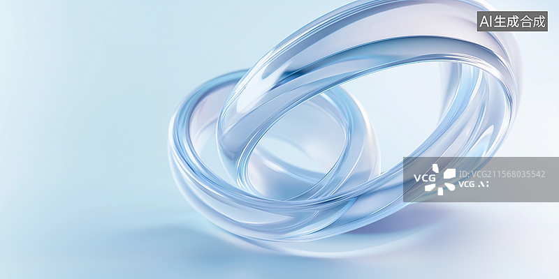 【AI数字艺术】冷调极简能量环图片素材