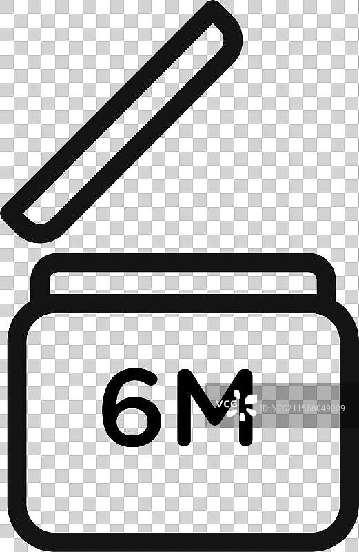 过期日期图标黑色线条艺术图片素材