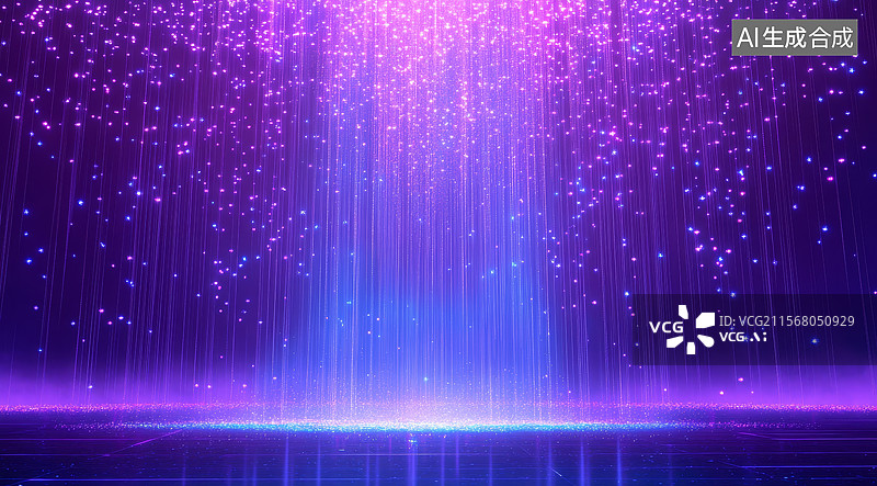 【AI数字艺术】紫色光芒粒子背景图片素材