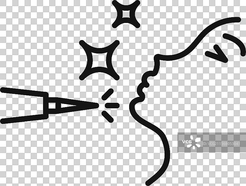 激光皮肤科图标黑色线条艺术图片素材