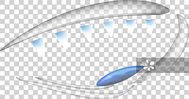 孤立的卡通吸血鬼嘴巴和獠牙图片素材