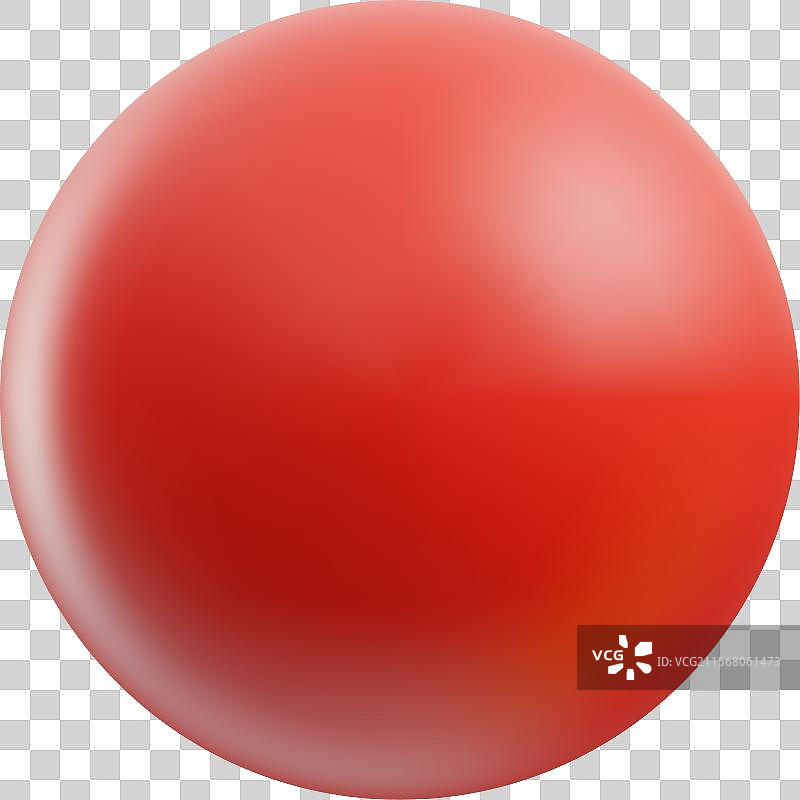 红色球体 3D 模型图标 几何圆形图片素材