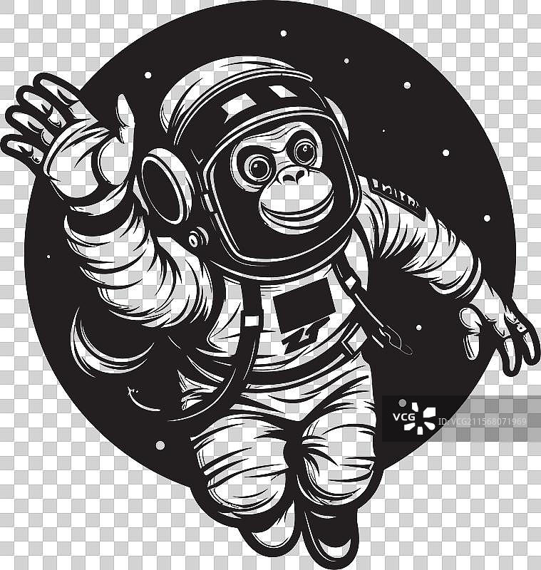 宇宙卷尾猴的旅程图形设计图片素材
