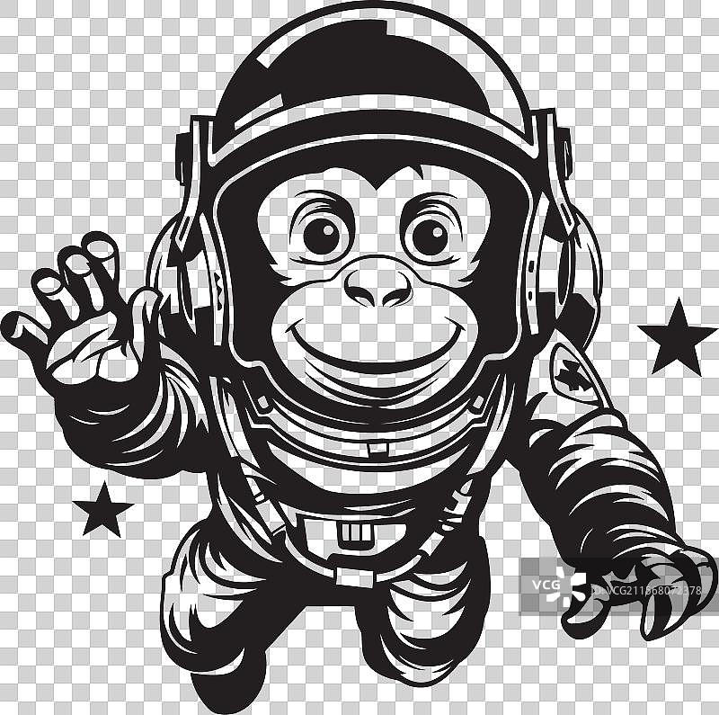 星际猴子奥德赛标志设计宇航员图片素材