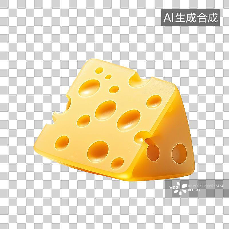 【AI数字艺术】3D渲染，奶酪，芝士，奶制品，烘焙原材料免抠元素图片素材