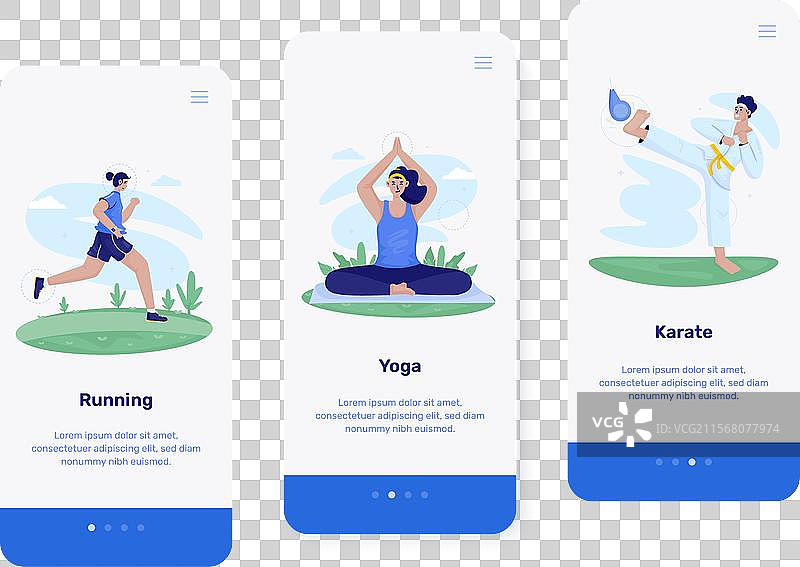 日常运动锻炼活动设计图片素材