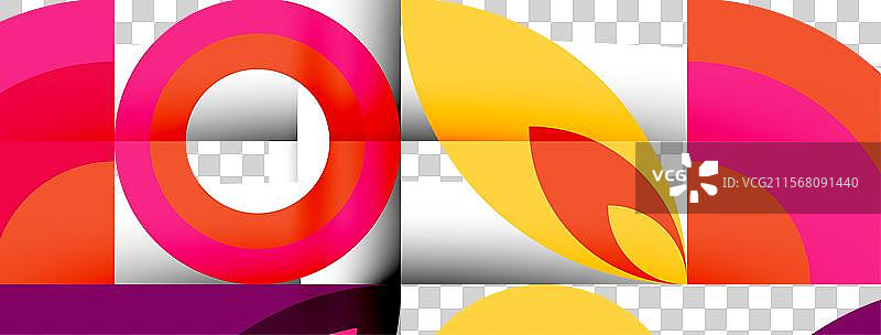 几何美丽的抽象圆形和花瓣图片素材