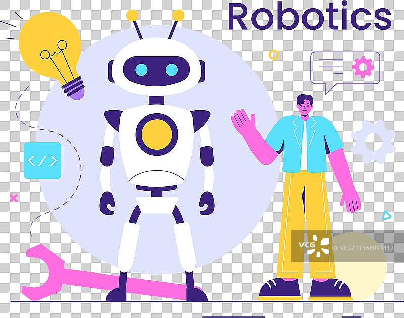 人工智能机器人的机器人技术图片素材