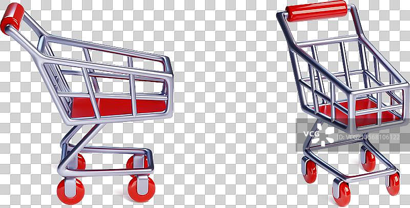 空购物车组合图片素材