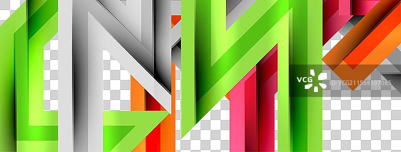 动态几何抽象背景中的锯齿线条图片素材