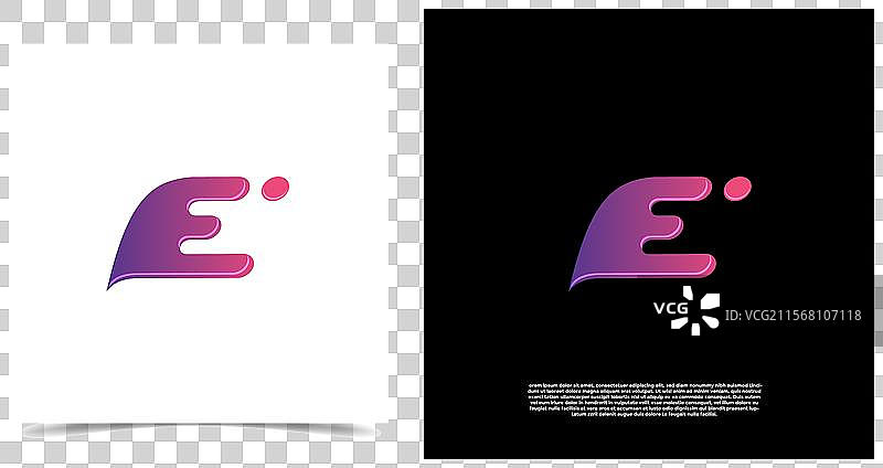 抽象科技快速快递与字母e图片素材