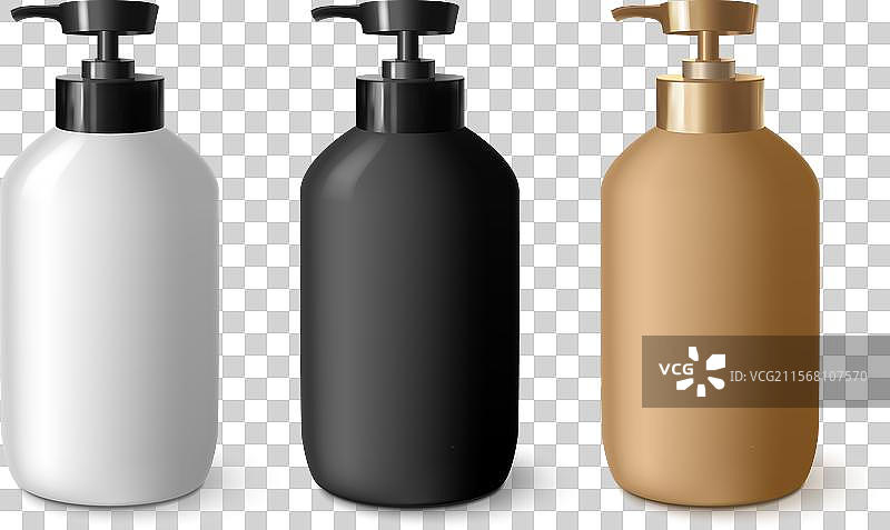 带泵盖的塑料瓶模型图片素材