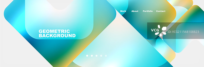 方形互联网网页设计模板图片素材