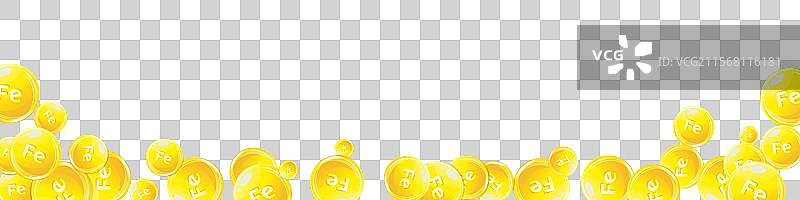 铁蛋白圆形液滴随机散布图片素材