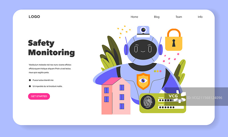 平面机器人助手图片素材