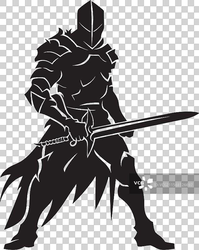 骑士士兵的勇敢骑士徽章图片素材