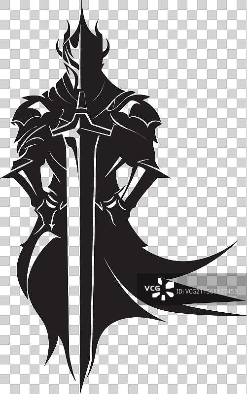 骑士的威严守护者黑色标志设计图片素材