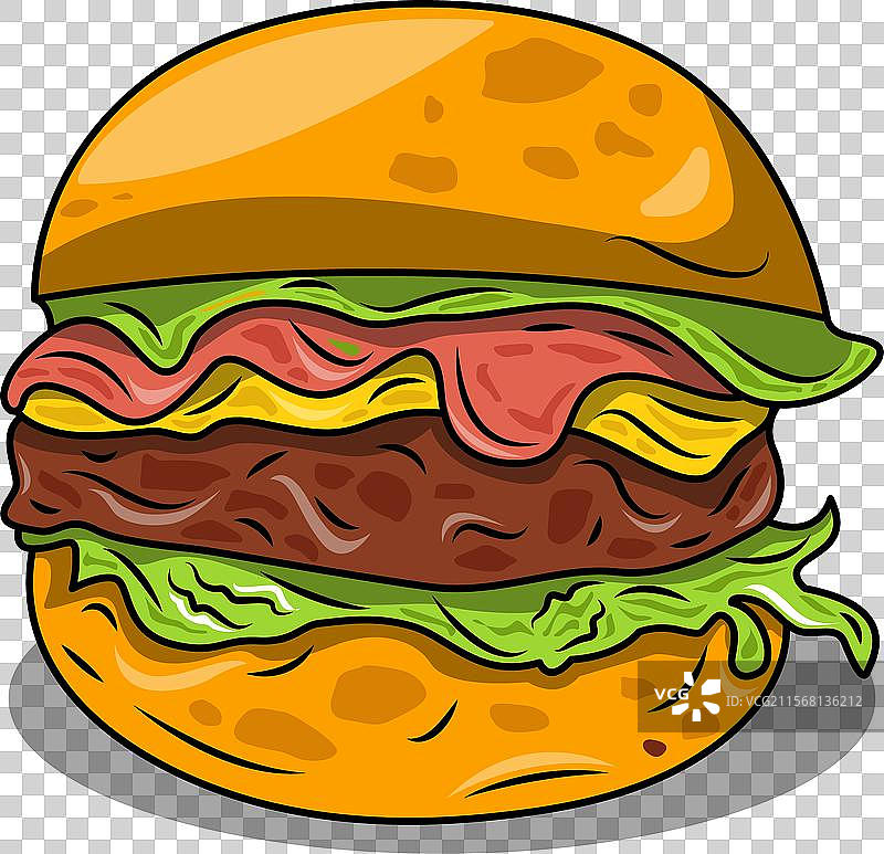 看起来美味的融化芝士汉堡图片素材