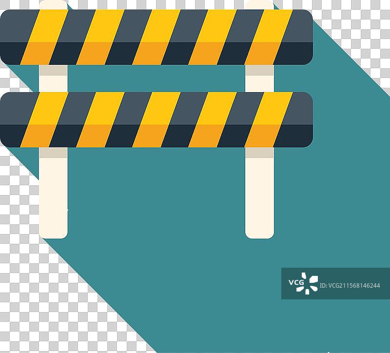 黑黄相间的障碍物阻挡通行图片素材