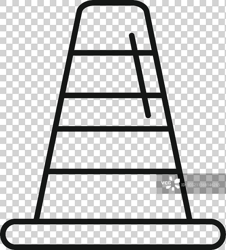 交通锥作为地下警告标志图片素材