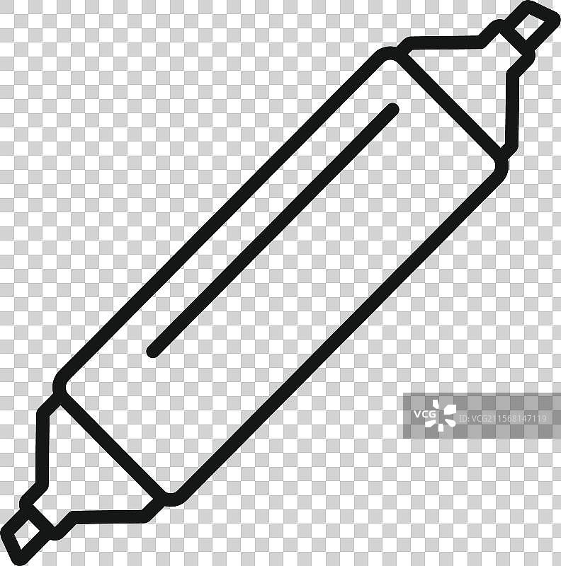 双头记号笔强调重要内容图片素材