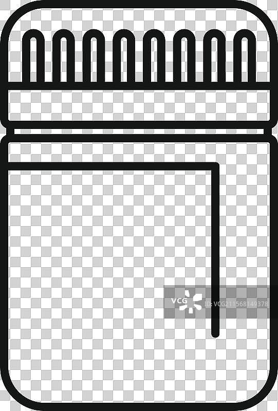 露营用的火柴盒线条图标图片素材