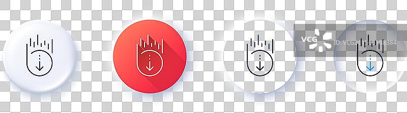向下滚动线条图标 滚动屏幕标志图片素材