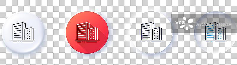 城市建筑线条图标图片素材