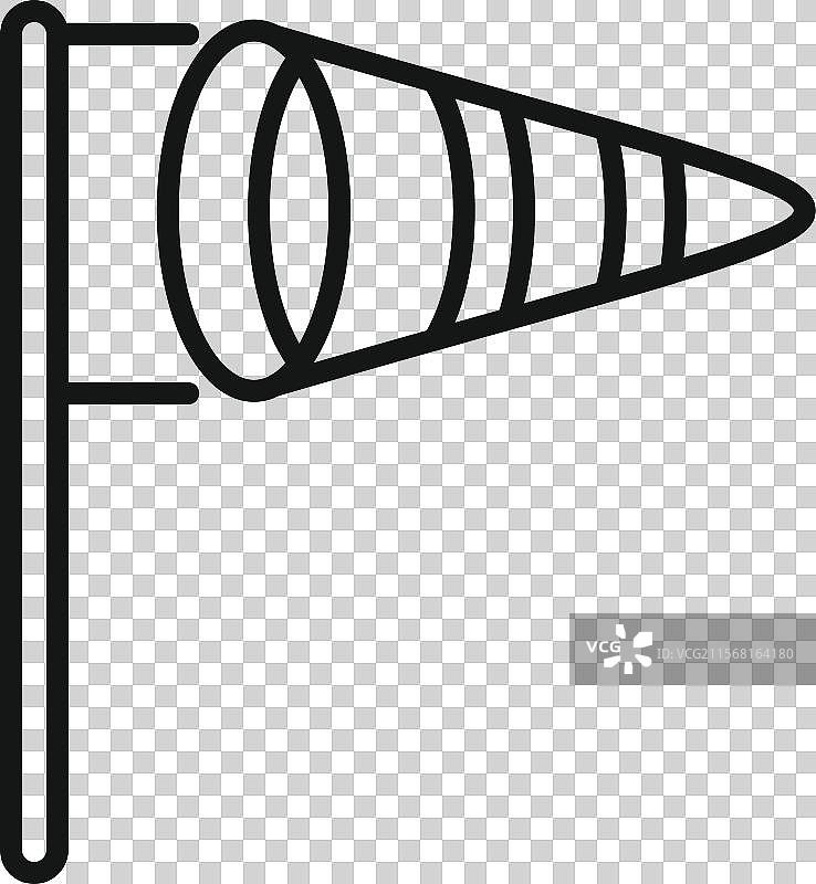 风向袋在风中飘动，显示风向图片素材