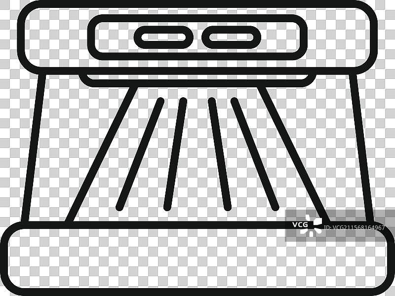 发射紫外线的日光浴灯图标图片素材