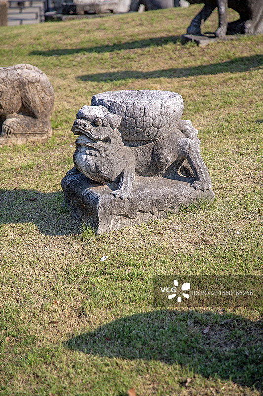 南京眼旅游区石雕园之石兽石虎（徽州四绝之石雕）图片素材