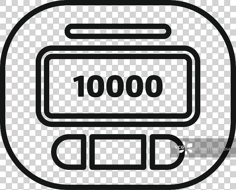 电子寻呼机显示10000个关注者图标图片素材